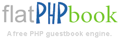 flatPHPbook. A free PHP guestbook engine.